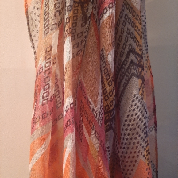 peaches & browns color scarf (32") approx: sold on title - Picture 3 of 4